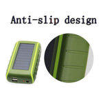 073 Udendørs Nød Solar Håndsving 8000mAh Dobbelt USB Power Bank Telefonoplader Eksternt Batteri
