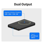 C0525 5000mAh Magnetic Wireless Power Bank 15W Fast Charging Portable Charger External Battery Pack
