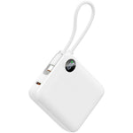 C1050 10000mAh Power Bank med Indbygget Type-C Kabel 22.5W Hurtig Opladning LED Display Bærbar Oplader
