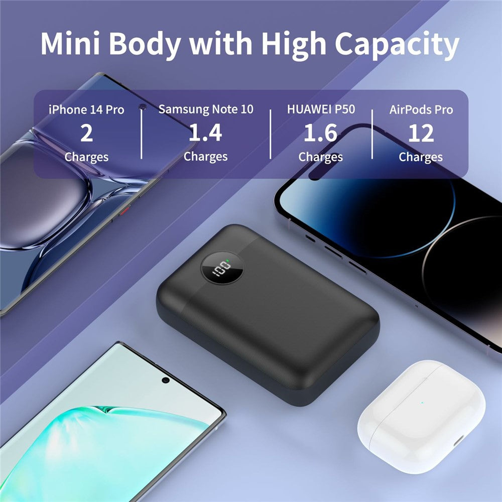 C1020 Digital Display Power Bank 10000mAh 22.5W Fast Charging Portable Charger