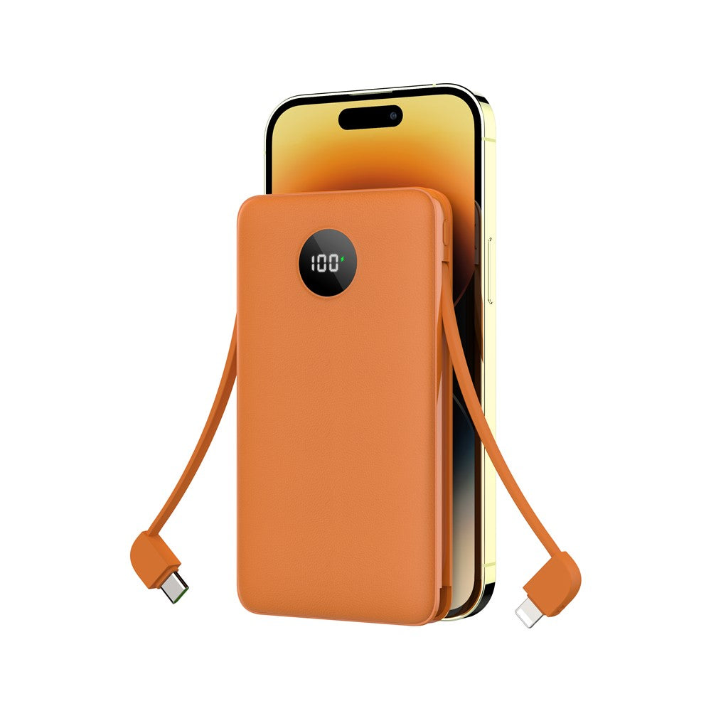 C1029 Power Bank 10000mAh 22.5W Fast Charging Built-in Cables LED Display Portable Charger