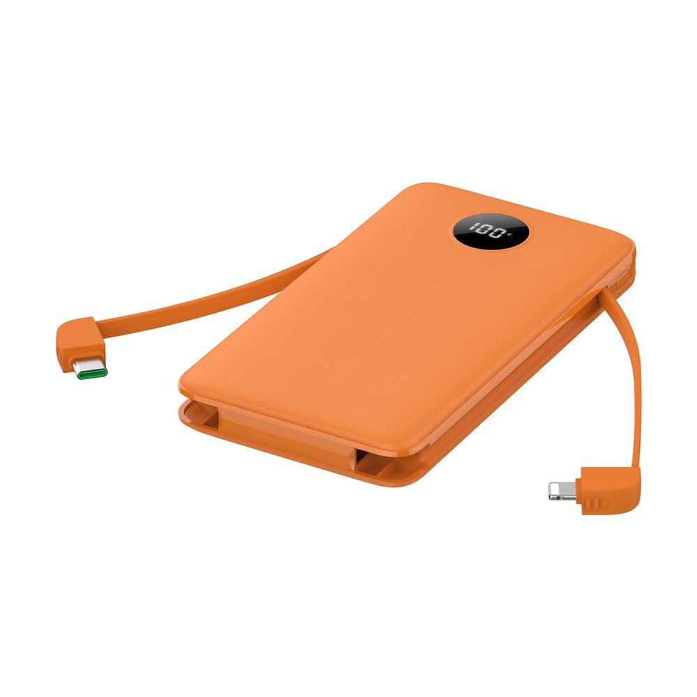 C1029 Power Bank 10000mAh 22.5W Fast Charging Built-in Cables LED Display Portable Charger