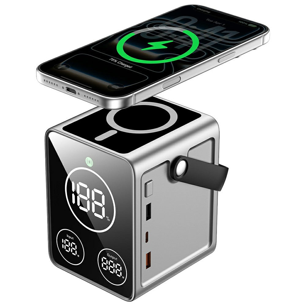 WIWU PS300 50000mAh Power Bank PD 100W Fast Charging 15W Wireless Charger with LED Light for Outdoor Camping