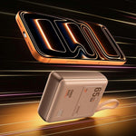 WEKOME WP-117 20000mAh Power Bank PD 65W Fast Charging Battery Pack with Built-in Type-C Cable