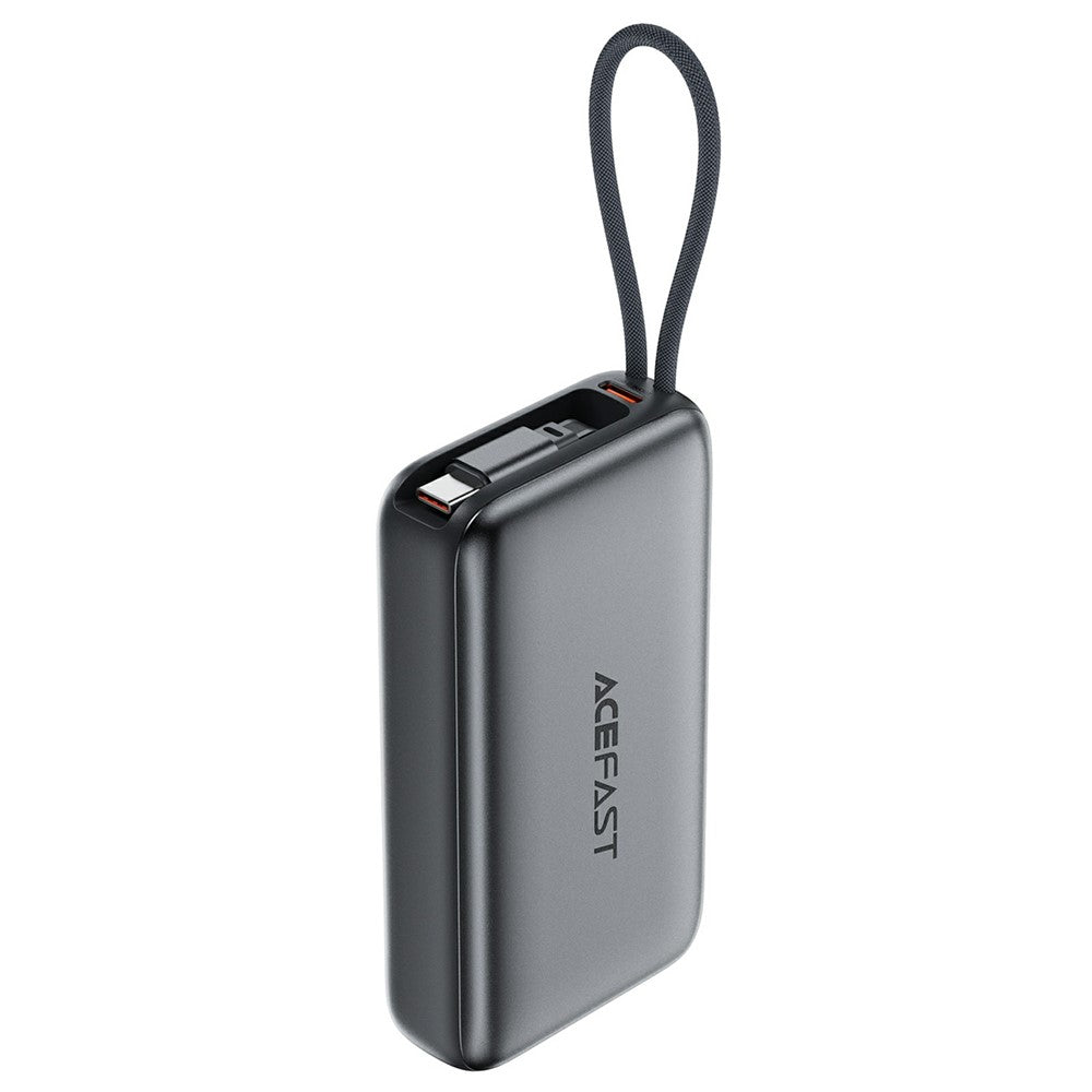 ACEFAST M32-10000 Power Bank 10000mAh PD 35W Fast Charging Portable Charger with Built-in Retractable USB-C Cable