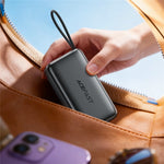 ACEFAST M32-10000 Power Bank 10000mAh PD 35W Fast Charging Portable Charger with Built-in Retractable USB-C Cable