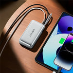 ACEFAST M32-10000 Power Bank 10000mAh PD 35W Fast Charging Portable Charger with Built-in Retractable USB-C Cable