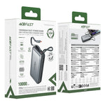 ACEFAST M32-10000 Power Bank 10000mAh PD 35W Fast Charging Portable Charger with Built-in Retractable USB-C Cable