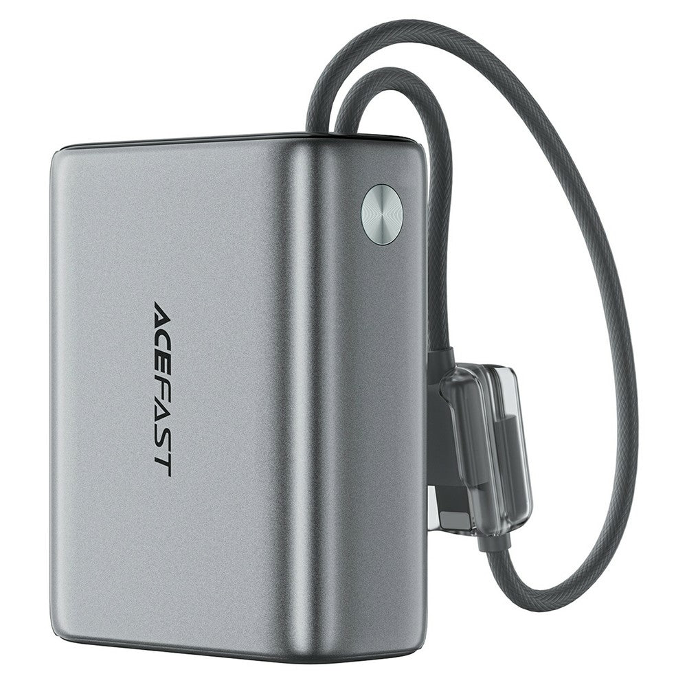 ACEFAST M48 T203ALF 10000mAh 22.5W Power Bank Built-in Type-C + iP Cables OLED Display Portable Charger