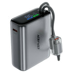 ACEFAST M48 T203ALF 10000mAh 22.5W Power Bank Built-in Type-C + iP Cables OLED Display Portable Charger