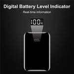 C1018A 5V 2,4A 10000mAh Power Bank med digitalt display Bærbar Telefonoplader Mini Eksternt Batteri med USB-A / Type-C Udgang