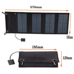 10W 4 Foldable Solar Panel Waterproof Portable Solar Charger with Carabiner for Outdoor Camping, Hiking
