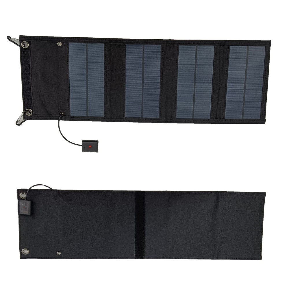10W 4 Foldable Solar Panel Waterproof Portable Solar Charger with Carabiner for Outdoor Camping, Hiking