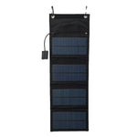 10W 4 Foldable Solar Panel Waterproof Portable Solar Charger with Carabiner for Outdoor Camping, Hiking