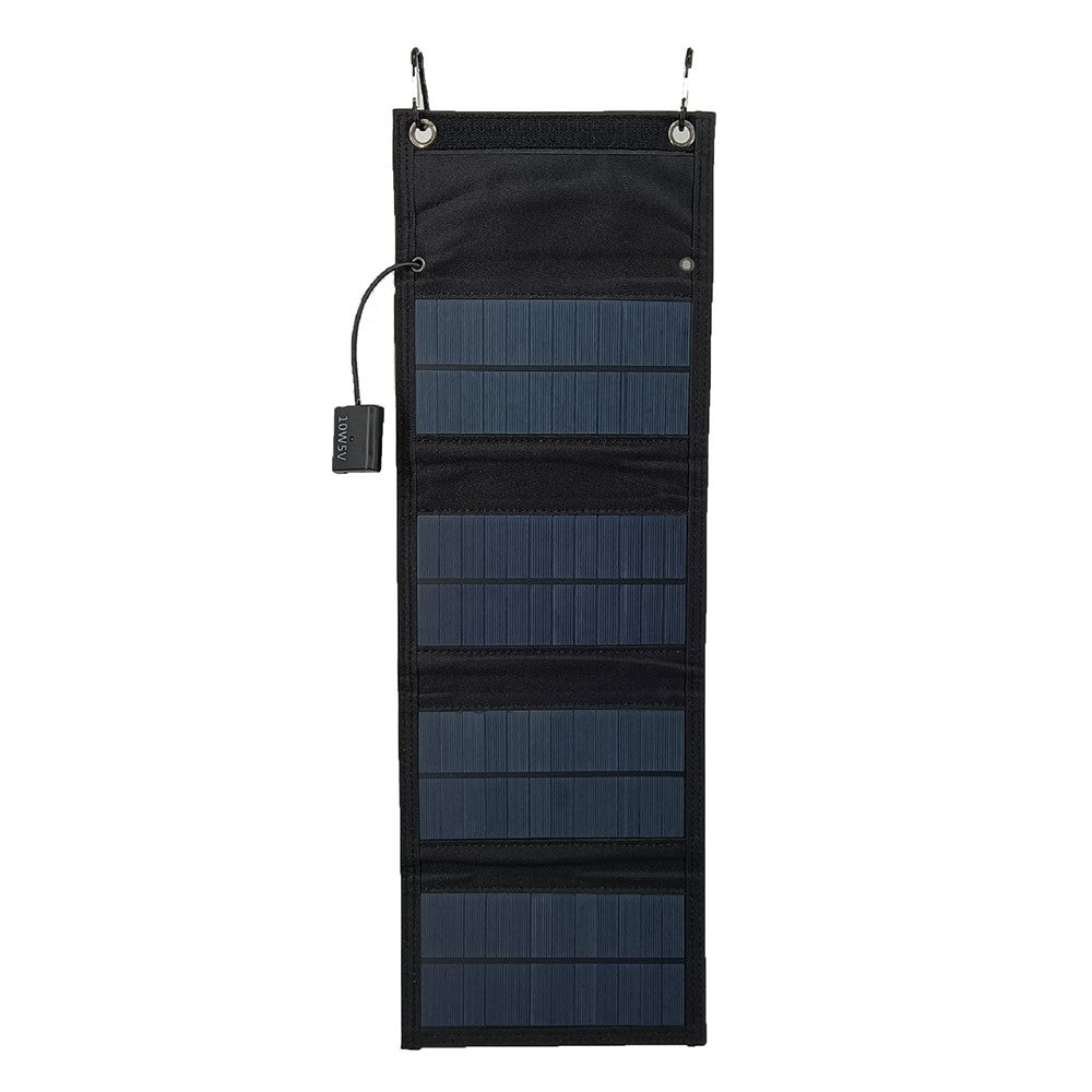 10W 4 Foldable Solar Panel Waterproof Portable Solar Charger with Carabiner for Outdoor Camping, Hiking