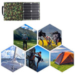 40W 3 Sammenfoldelige Solpaneler IP65 Vandafvisende Bærbar Camouflage Soloplader til Camping, Vandring, Rejser