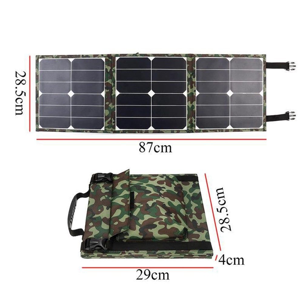 40W 3 Sammenfoldelige Solpaneler IP65 Vandafvisende Bærbar Camouflage Soloplader til Camping, Vandring, Rejser