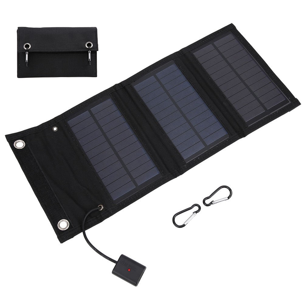 8W Sammenfoldeligt Solpanel Monokrystallinsk Silicium Bærbart Udendørs Telefon Soloplader Powerbank