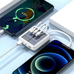 YM-384 6000mAh Portable Flashlight Phone Charger Solar Power Bank External Battery Pack with Cable