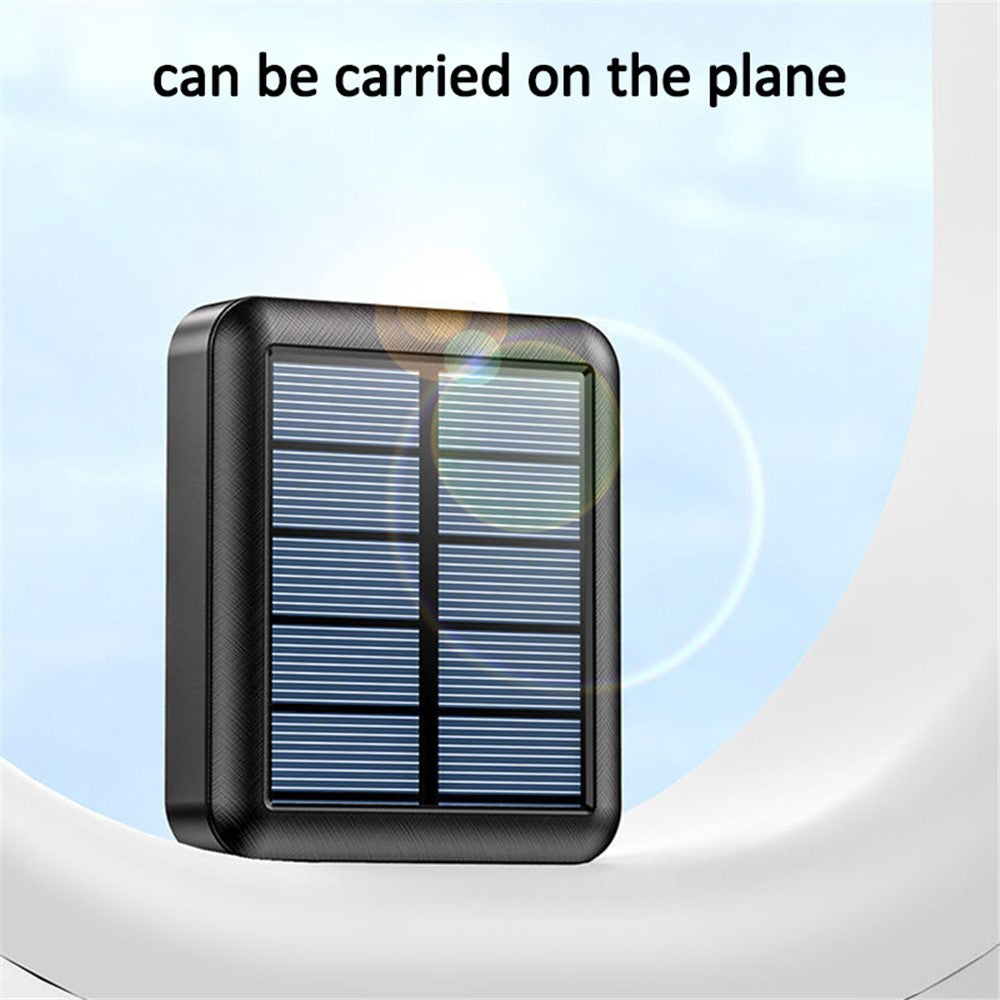 YM-384 6000mAh Portable Flashlight Phone Charger Solar Power Bank External Battery Pack with Cable