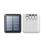 YM-384 6000mAh Portable Flashlight Phone Charger Solar Power Bank External Battery Pack with Cable
