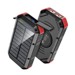 ES983S Solar Power Bank 30000mAh Portable Charger 18W Fast Charging Wireless Charger with Flashlight