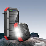 ES983S Solar Power Bank 30000mAh Portable Charger 18W Fast Charging Wireless Charger with Flashlight