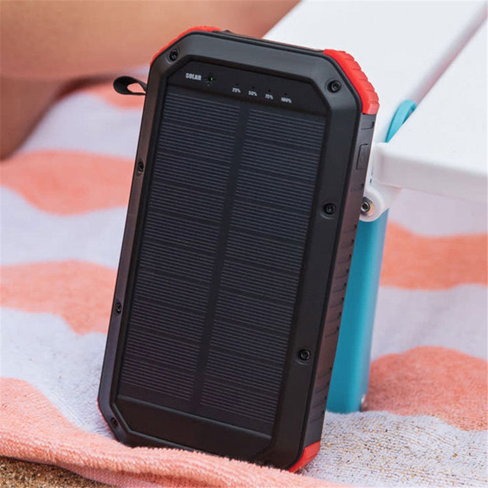 ES983S Solar Power Bank 30000mAh Portable Charger 18W Fast Charging Wireless Charger with Flashlight