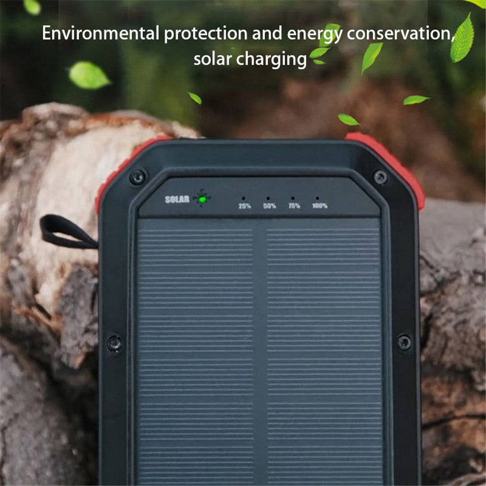 ES983S Solar Power Bank 30000mAh Portable Charger 18W Fast Charging Wireless Charger with Flashlight