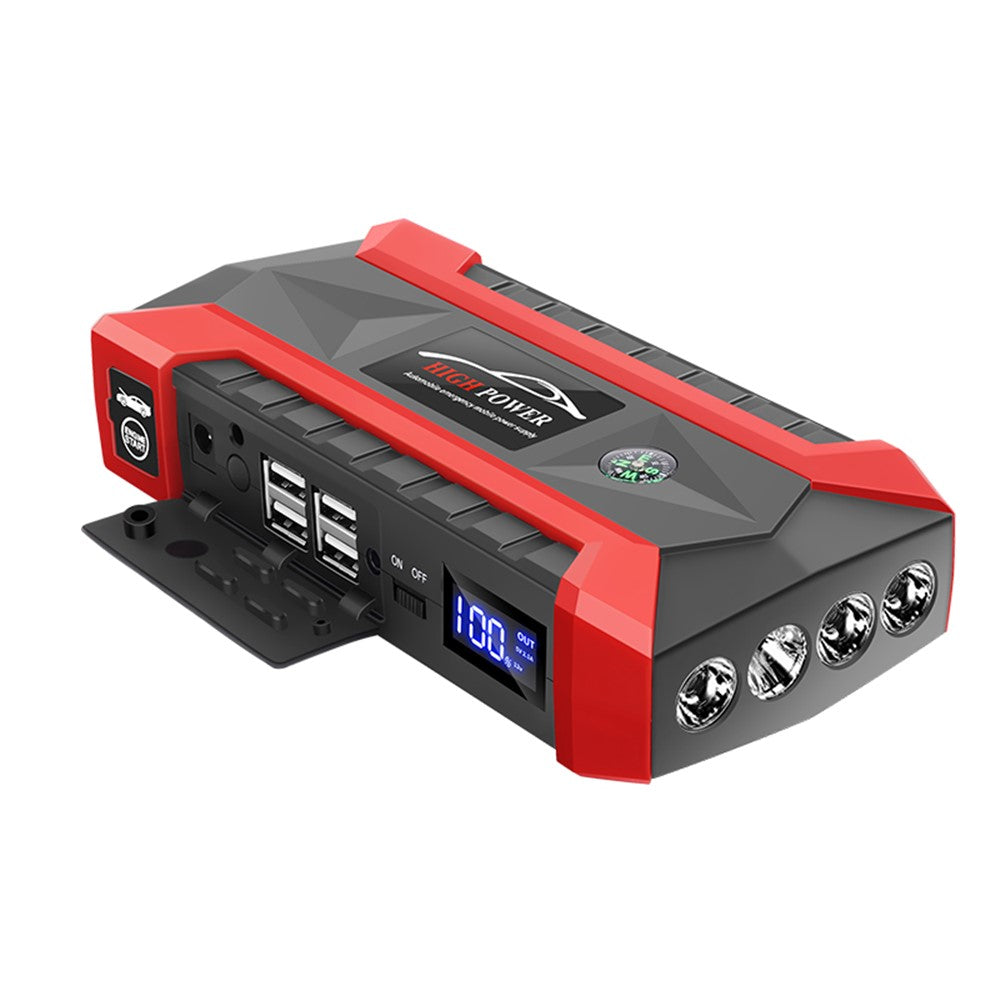 ABS Car Jump Starter 12V 89800mAh Car Emergency Starter 4 USB Power Supply with Light for Gas / Diesel Engine Vehicles