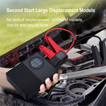 6000mAh 35C Car Jump Starter Air Inflator Power Bank Emergency Battery Charger with Light, Standard Battery Clip Cable