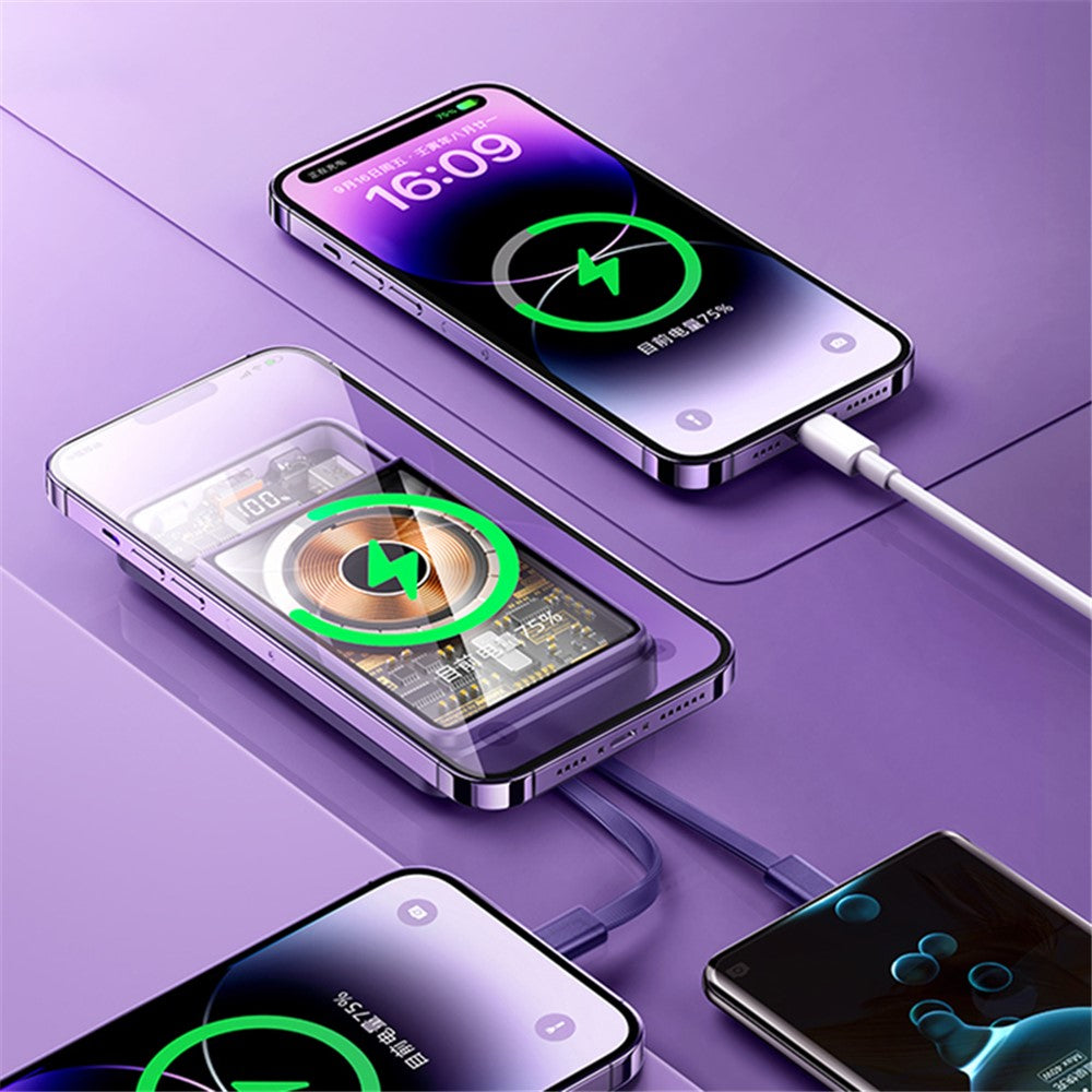 REMAX RPP-580 Walking Phantom 20W + 22.5W Kablet Magnetisk Trådløs Oplader Powerbank 10000mAh Ekstern Batteripakke