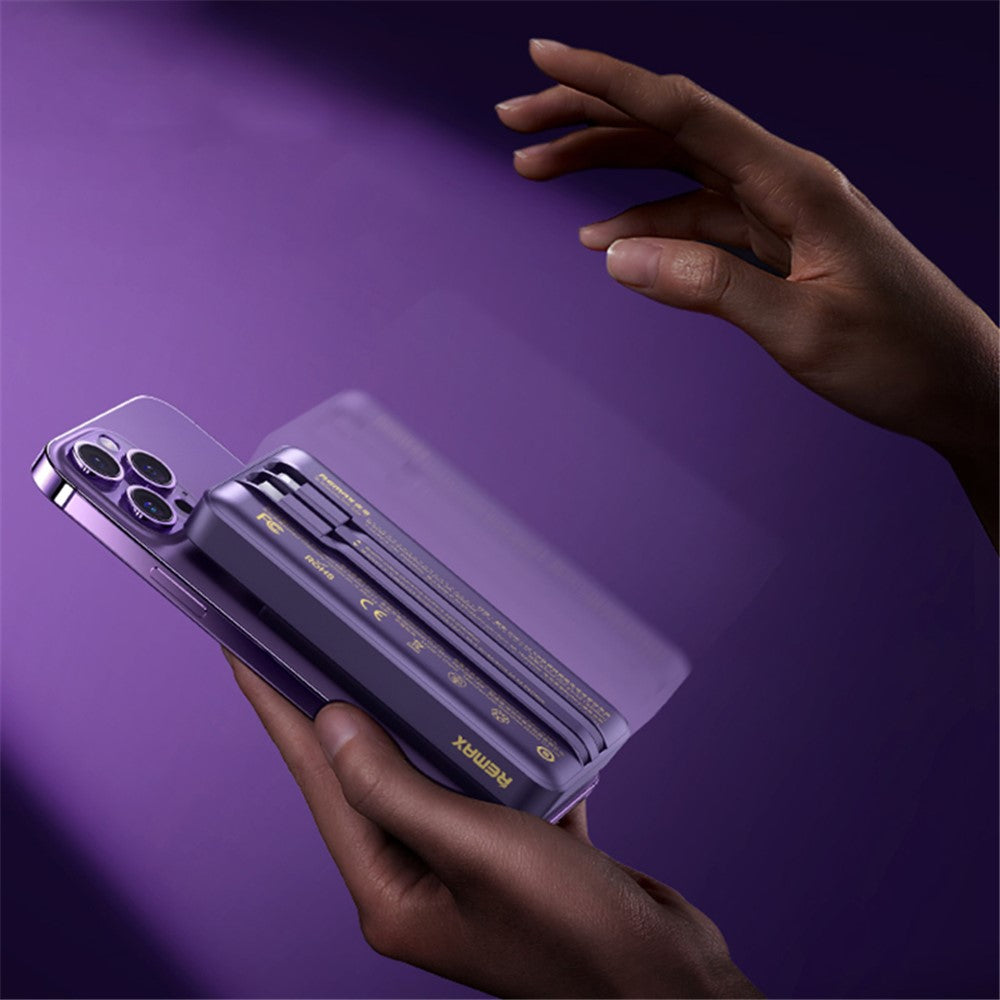 REMAX RPP-580 Walking Phantom 20W + 22.5W Kablet Magnetisk Trådløs Oplader Powerbank 10000mAh Ekstern Batteripakke