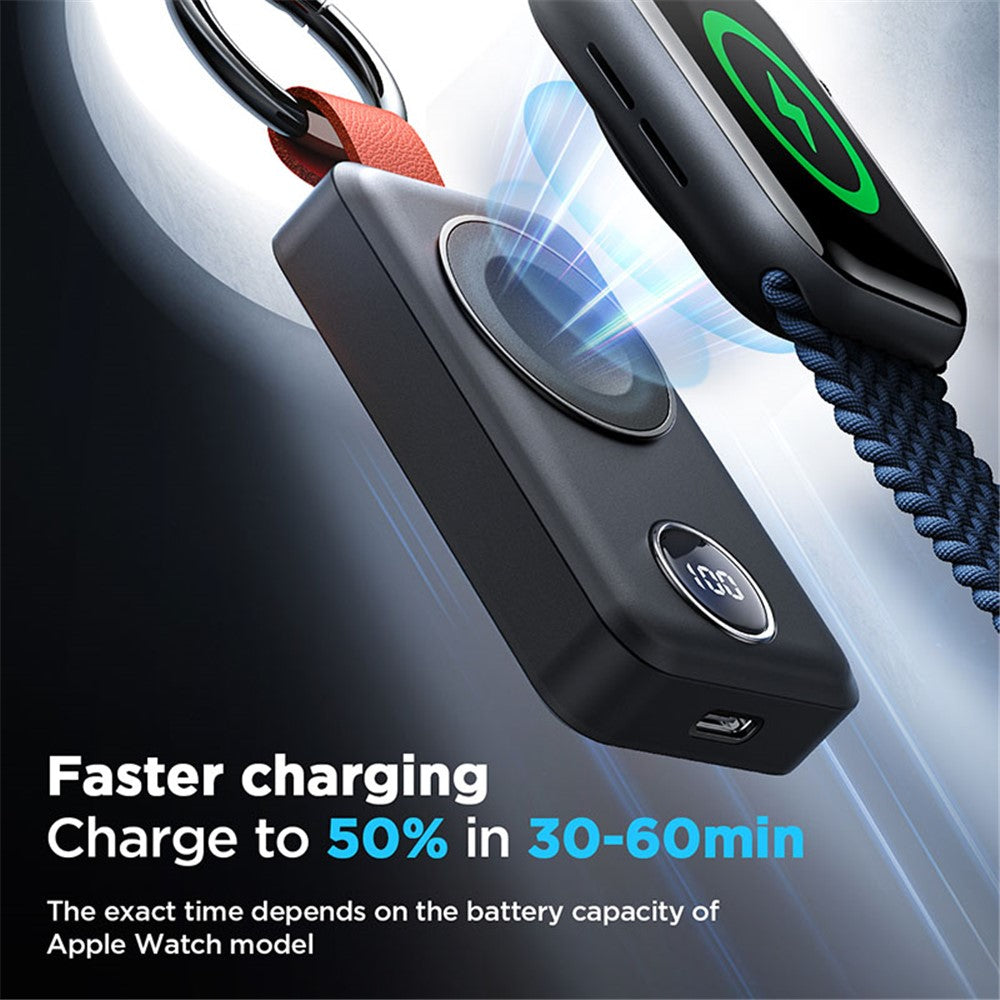 JOYROOM JR-WQW01 2000mAh Portable Wireless Watch Charger for Apple Watch Series 8 / 7 / 6 / 5 / 4 / 3 / 2 / SE, Ultra Power Bank Smart Keychain Charger