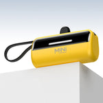CYKE X3 5000mAh Capsule Shape Power Bank 8Pin Plug Phone External Battery with Built-in Type-C / USB Cable