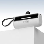 CYKE X3 5000mAh Capsule Shape Power Bank 8Pin Plug Phone External Battery with Built-in Type-C / USB Cable