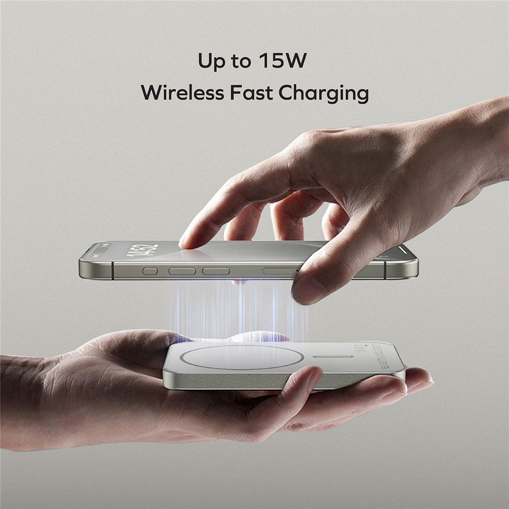 MOMAX Q.MAG X Magnetisk Trådlös Laddare i Metall 5000mAh Mobilmobil Powerbank
