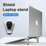 PTAZ40 Shield Shape Foldable Laptop Stand Desk Laptop Riser for MacBook Air Pro HP Lenovo
