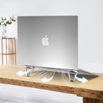 PTAZ40 Shield Shape Foldable Laptop Stand Desk Laptop Riser for MacBook Air Pro HP Lenovo