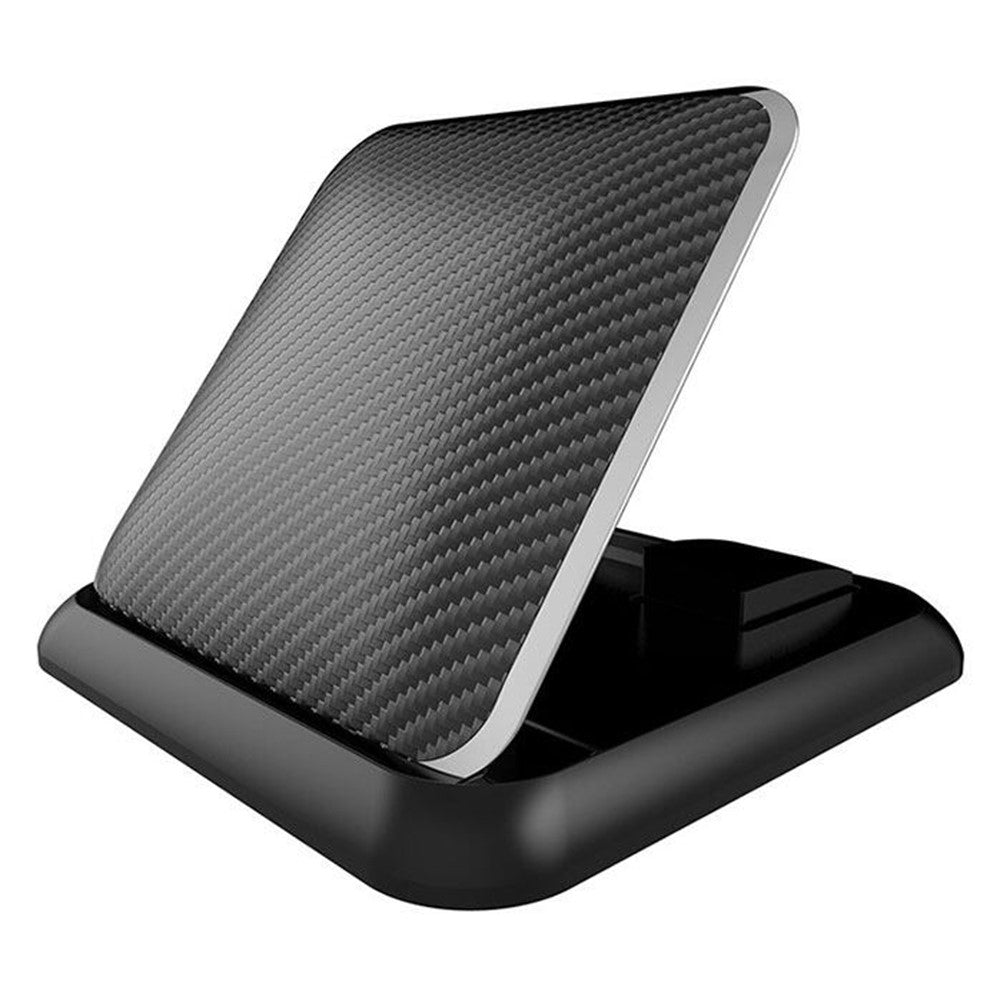 YC-5334 Carbon Fiber Texture Car Phone Holder Dashboard Mount Adjustable Angle Mobile Phone Clip Bracket