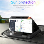 YC-5334 Carbon Fiber Texture Car Phone Holder Dashboard Mount Adjustable Angle Mobile Phone Clip Bracket
