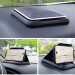 YC-5334 Carbon Fiber Texture Car Phone Holder Dashboard Mount Adjustable Angle Mobile Phone Clip Bracket
