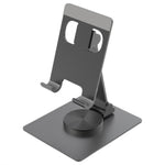 YY-022 Desktop Phone Tablet Holder Stand 360-Degree Rotatable Aluminum Alloy Bracket
