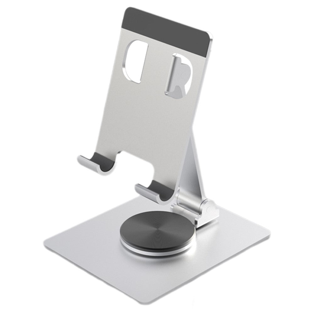 YY-022 Desktop Phone Tablet Holder Stand 360-Degree Rotatable Aluminum Alloy Bracket