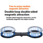 D59 Magnetic Phone Back Dual Ring Holder Aluminum Alloy Support Kickstand Finger Ring Grip
