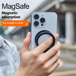 D59 Magnetic Phone Back Dual Ring Holder Aluminum Alloy Support Kickstand Finger Ring Grip