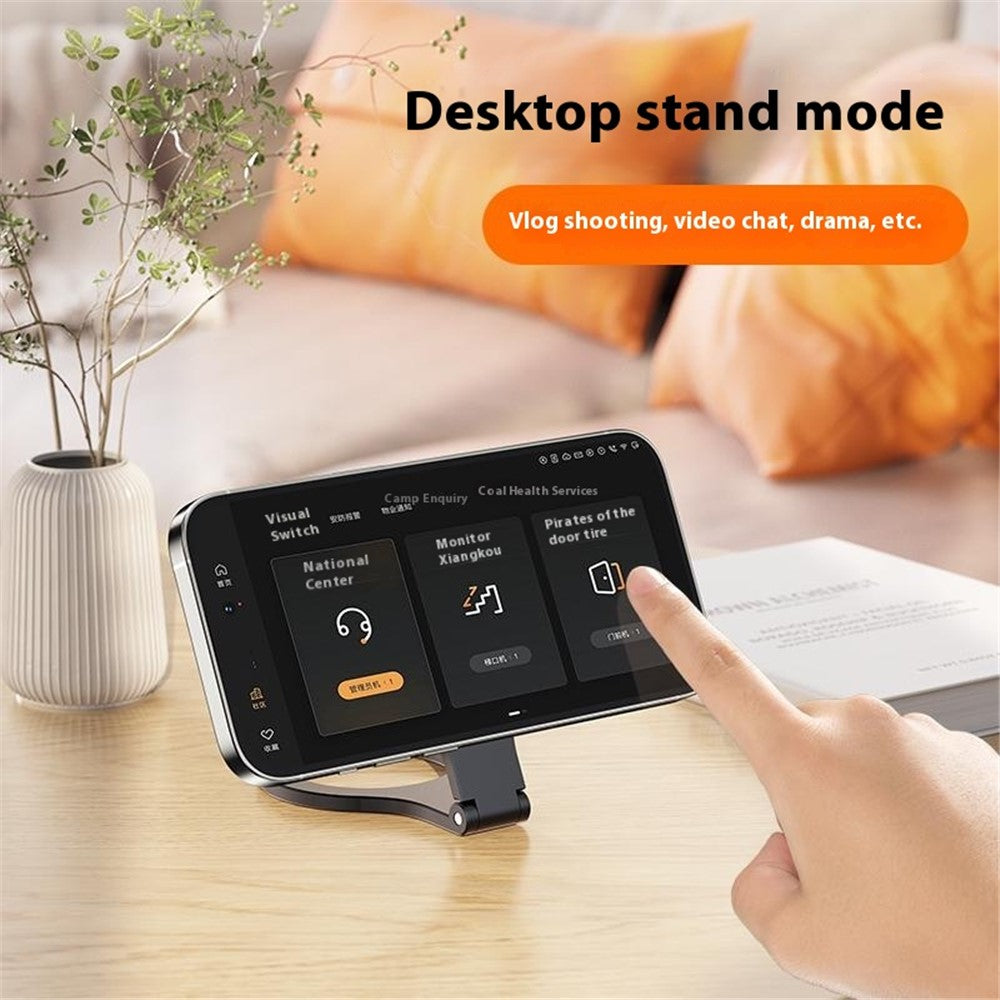 D59 Magnetic Phone Back Dual Ring Holder Aluminum Alloy Support Kickstand Finger Ring Grip