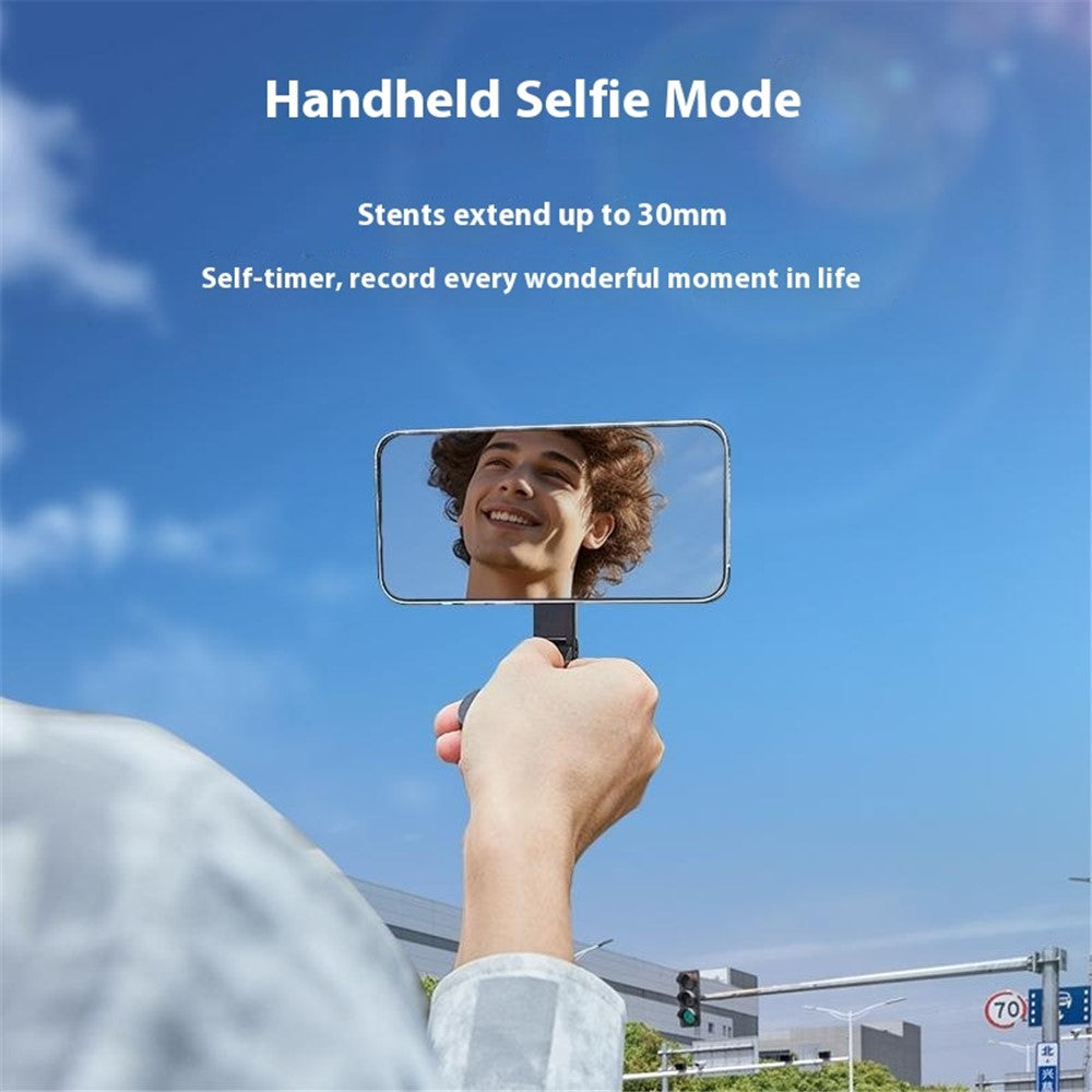 D59 Magnetic Phone Back Dual Ring Holder Aluminum Alloy Support Kickstand Finger Ring Grip