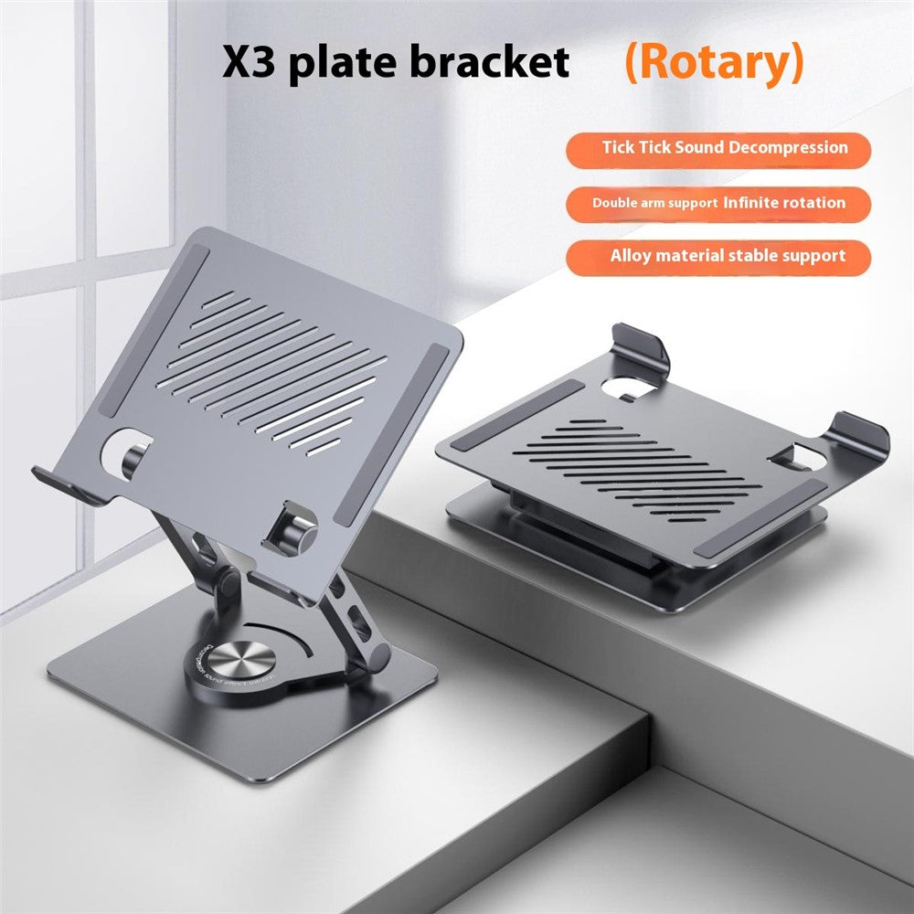 X3 360 Degree Rotating Folding Tablet Holder Heat Dissipation Desktop Phone Bracket
