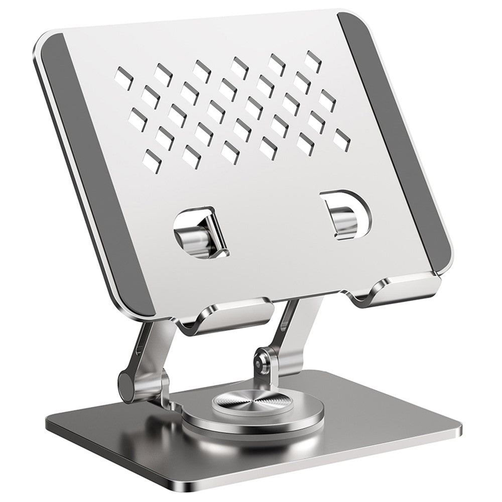 XWJ-2081 Rhombus Hollow-Out Desktop Stand with 360 Degree Rotating Base for Phones / Tablets